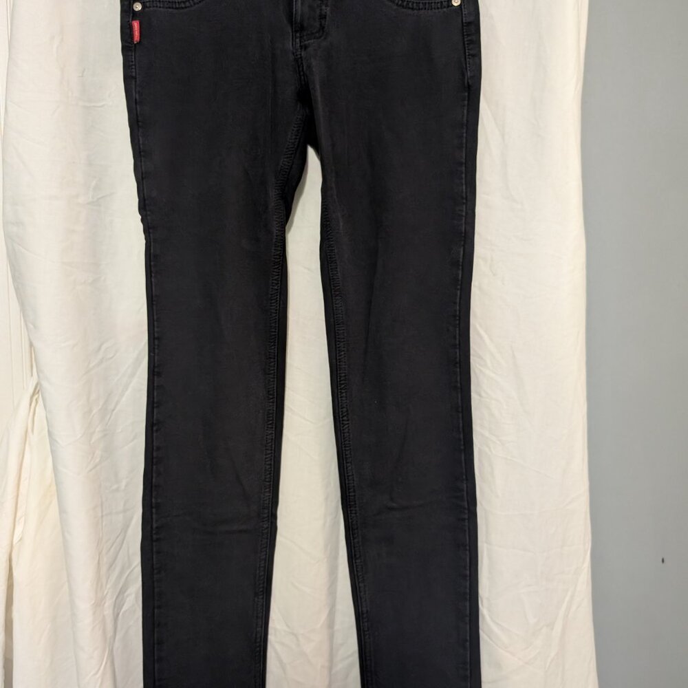 Black Low Rise Skinny Jeans, Size 40 Stretch - Picture 13 of 13